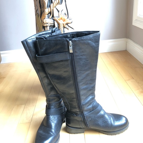 Naturalizer, Women’s Size 6W, Black Leather Comfort Winter Boots, GUC - Picture 2 of 13